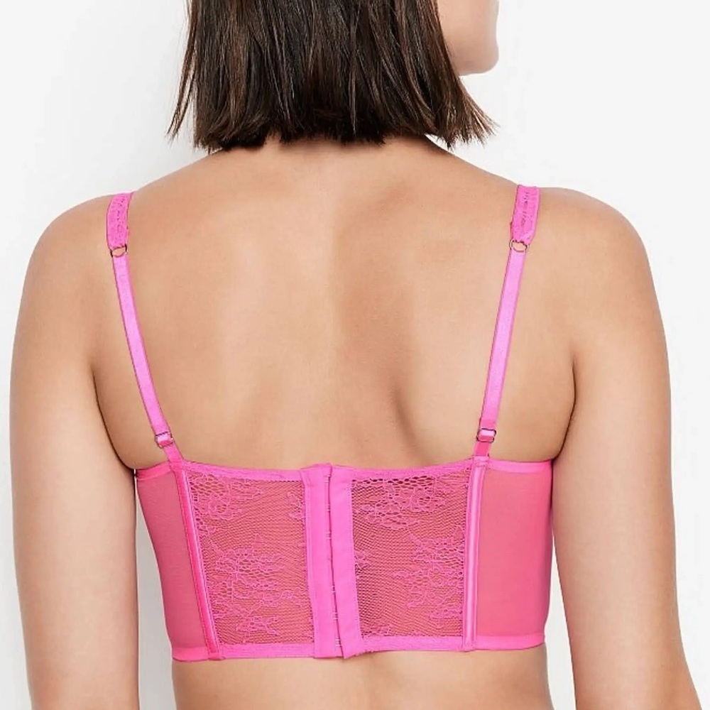 Victoria’s Secret Pink Lace Corset Top NWT S-DD/DDD Bustier Dream Angels - Picture 6 of 8